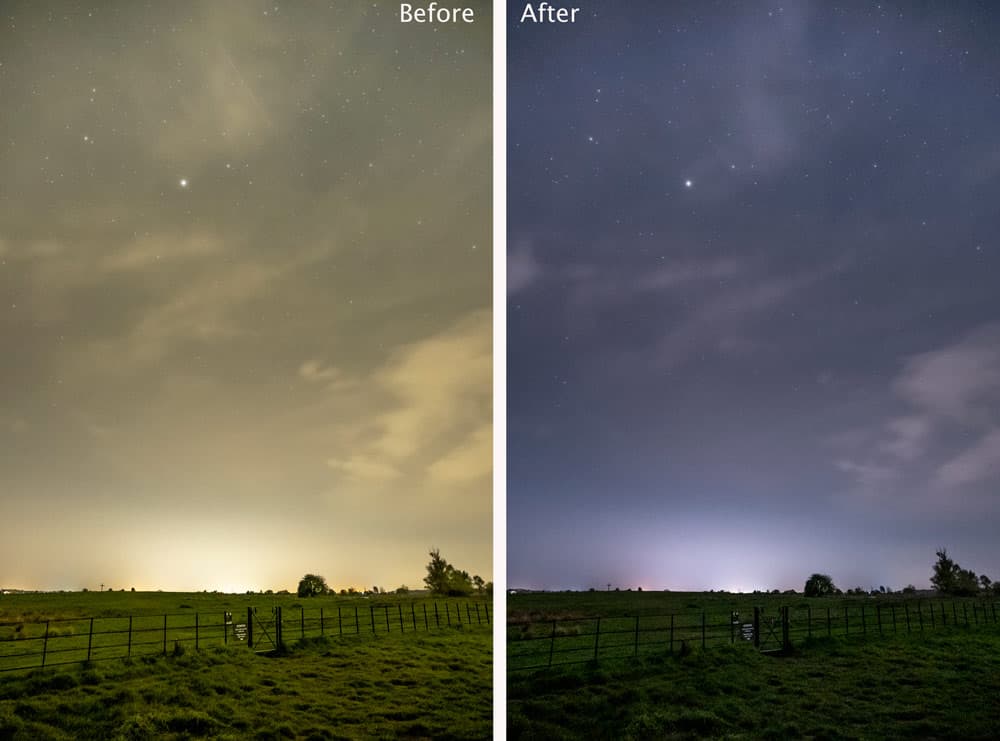 Formatt Hitech Firecrest Nightscape light pollution filter review demo images