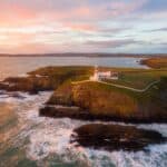 Galley Head Lighthouse West Cork Ireland at sunset, sunset cork, west cork sunset, Galley head Lighthouse, lighthouse sunset