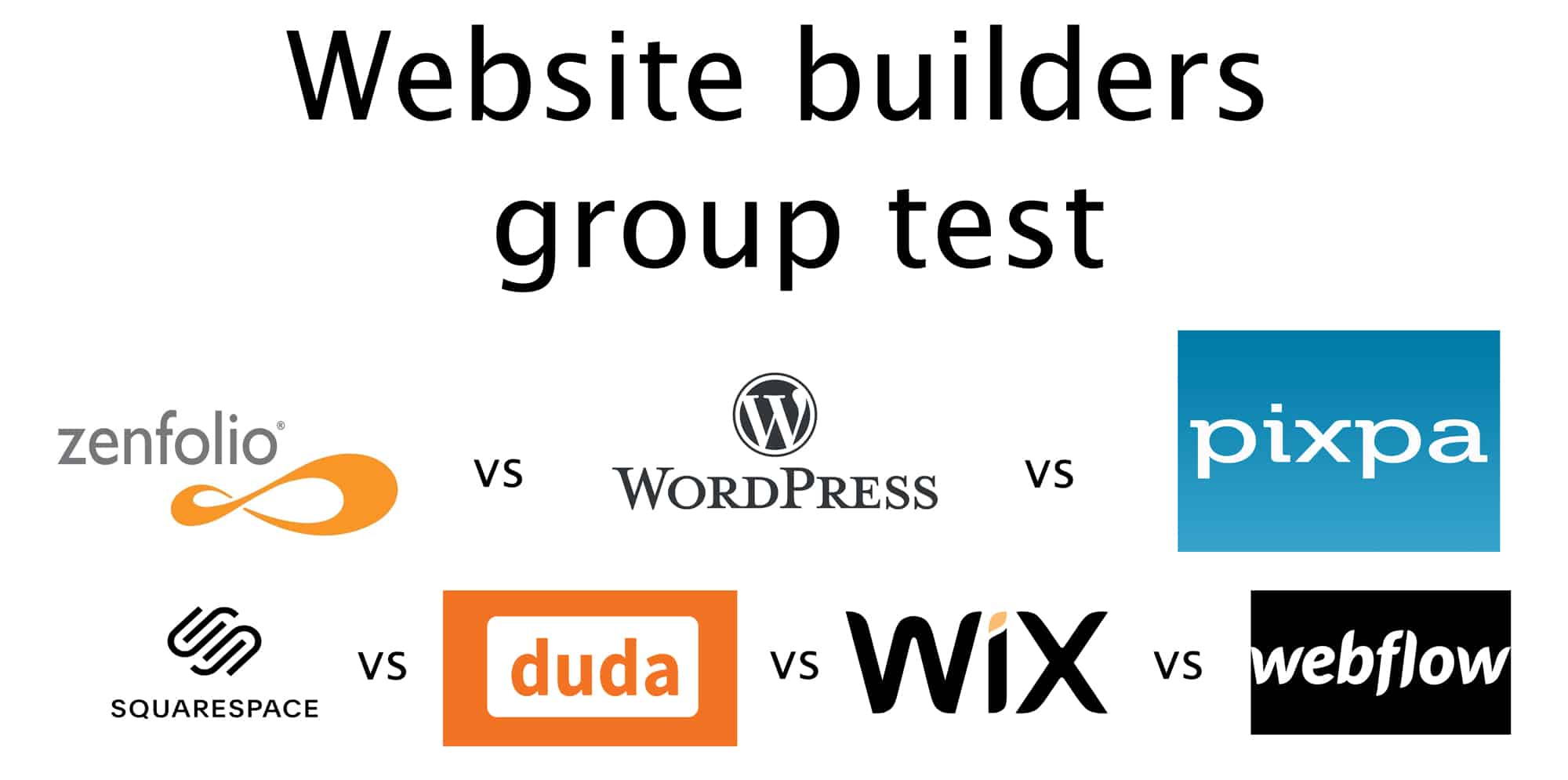 Squarespace vs Wix vs Wordpress vs Zenfolio vs webflow vs duda vs Pixpa