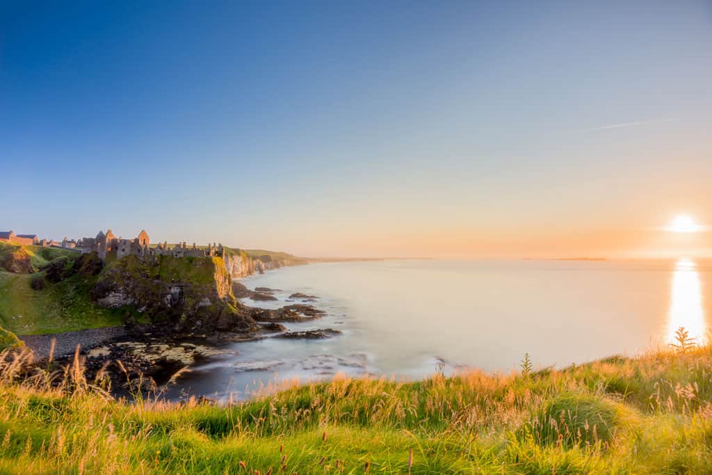 Sunset at Dunluce Castle Co Antrim by Landscape Photography Ireland