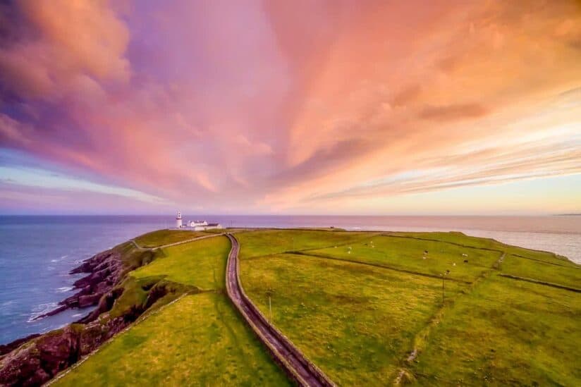 Galley Head Lighthouse being bathed in glorious evening light