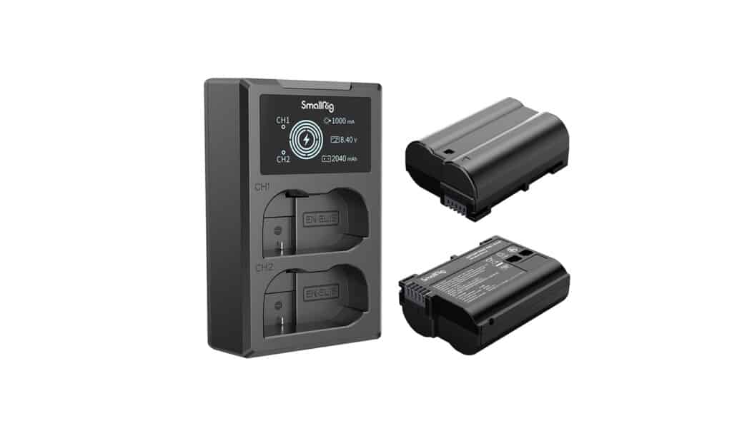 Nikon EN-EL15C replacement batteries and charger from SmallRig