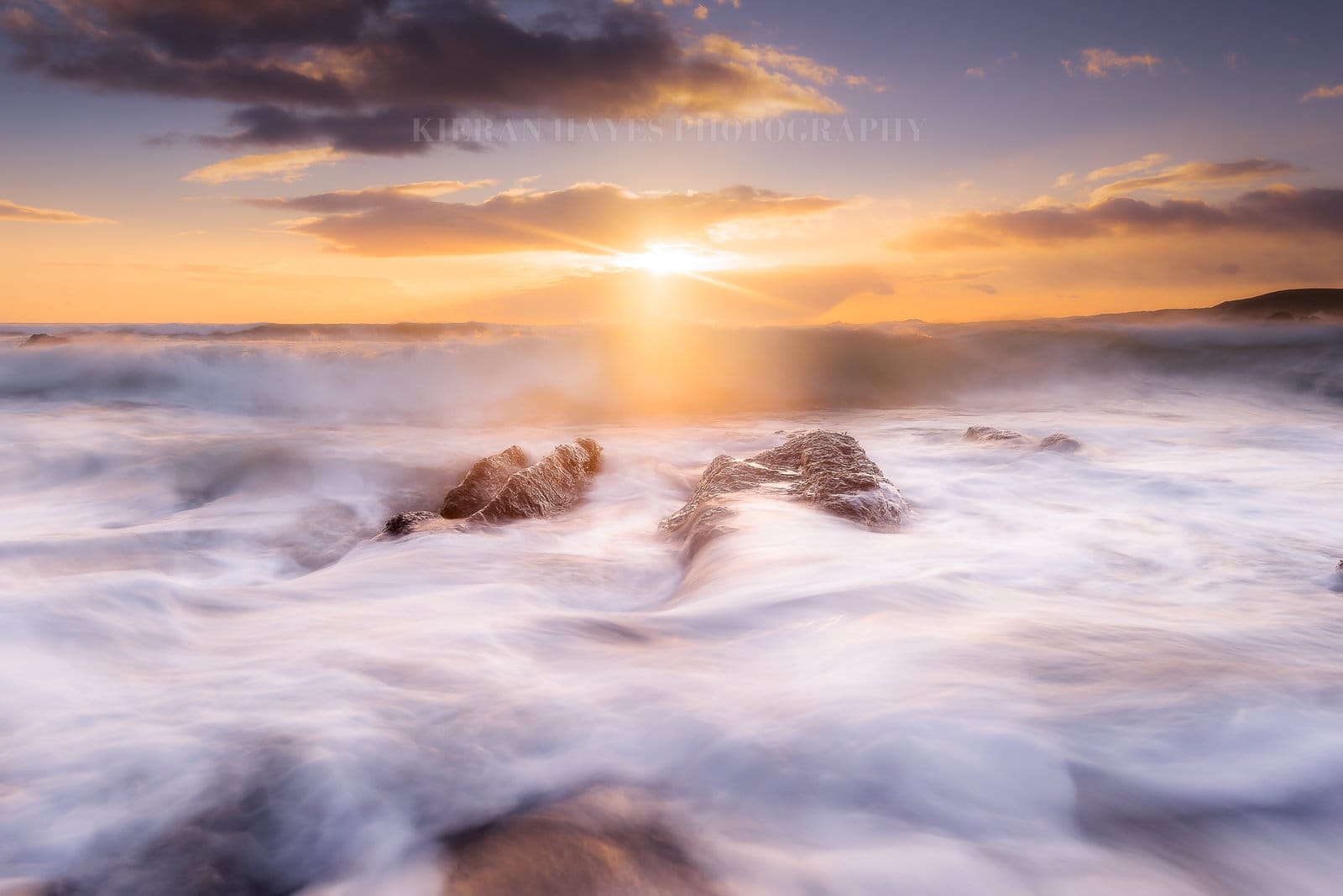 Sunset on Owenahincha beach with a Long Exposure Photograph