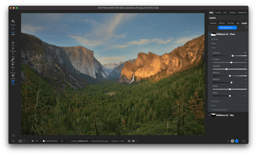 ON1 Photo Raw 2024 Review Brilliance AI - After