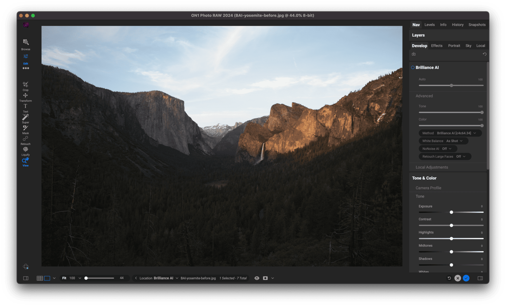 ON1 Photo Raw 2024 Review Brilliance AI - Before