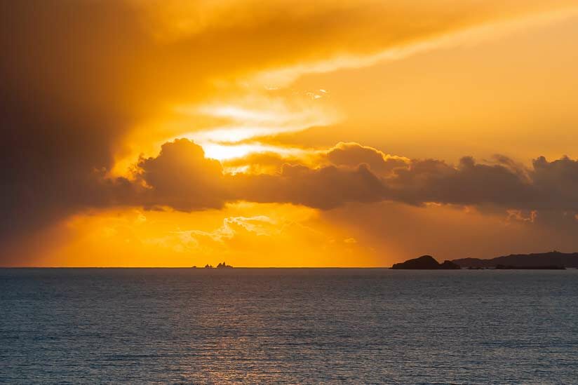 Sunset over the sea in West Cork Ireland