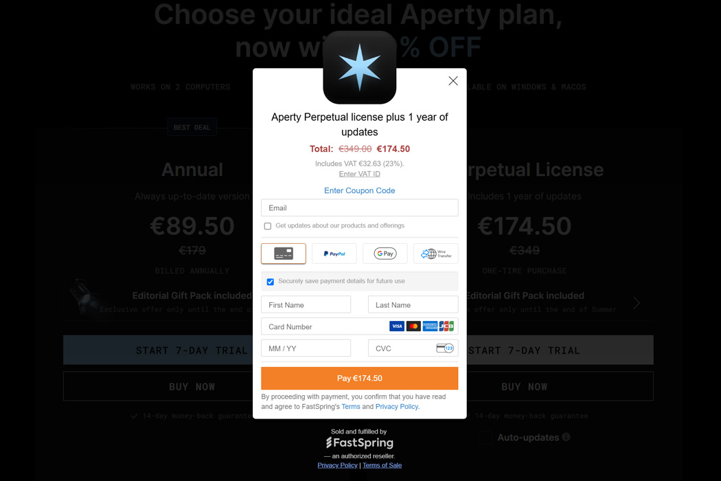 Aperty-Perpetual-Before-Discount Aperty perpetual price before my discount code is applied.